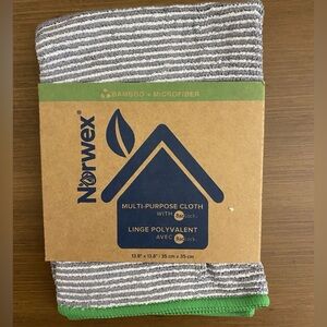 Norwex Bamboo Multi-Purpose Enviro Cleaning Cloth BacLock Grey Striped